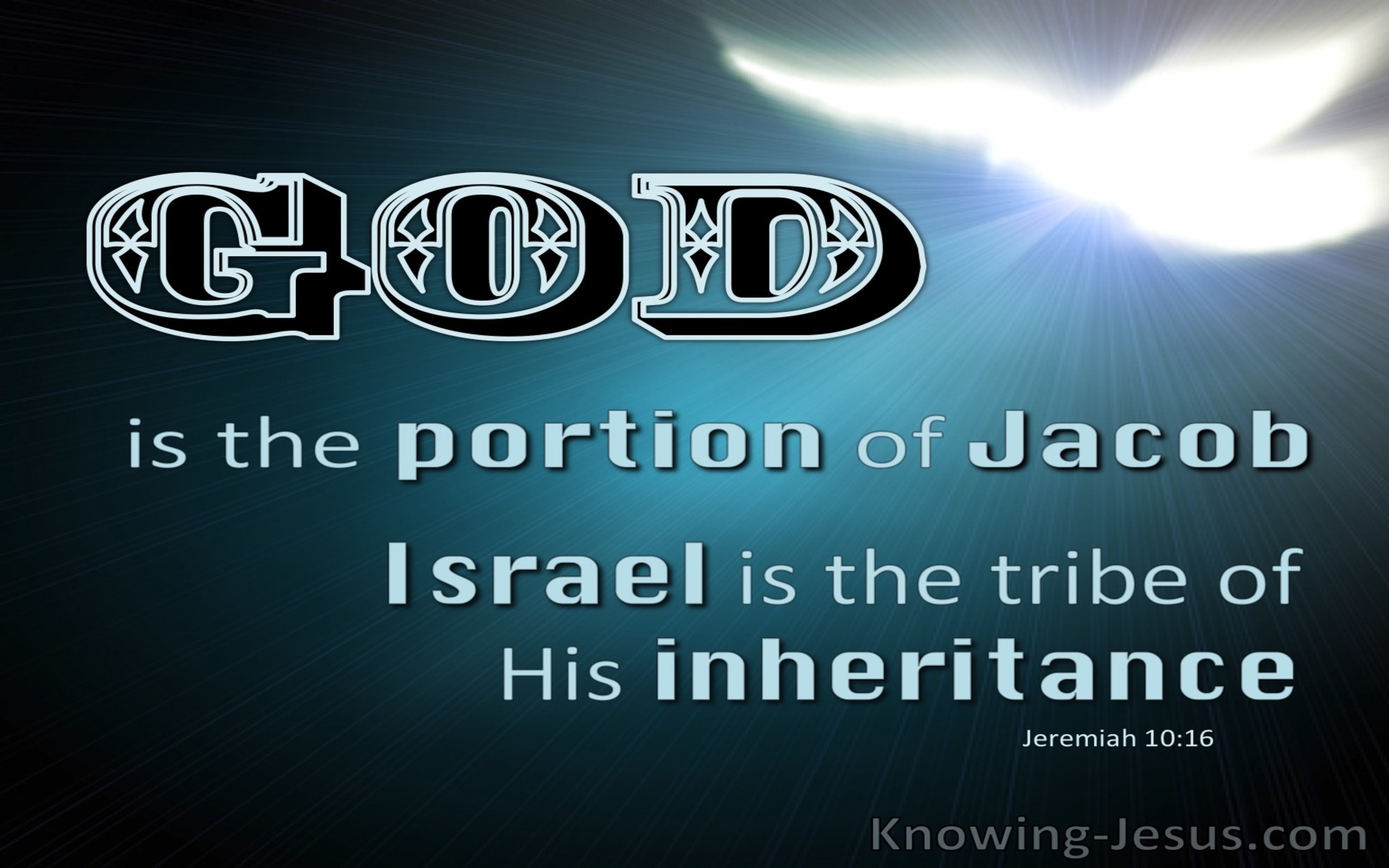 Jeremiah 10:16 God Is My Portion Forever (aqua)